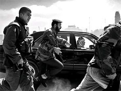 Yasir Arafat, foto de Scott Lewis, premio en imágenes de personajes.