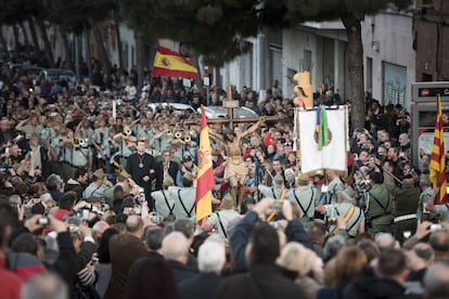 Procesión de La Legión en L'Hospitalet, el pasado Jueves Santo.