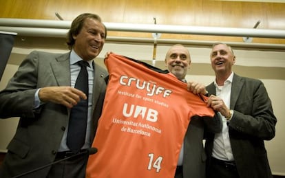 Cruyff, en el acto de este jueves.