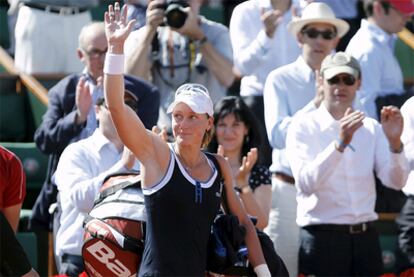 Samantha Stosur, tras ganar a la serbia Jelena Jankovic.