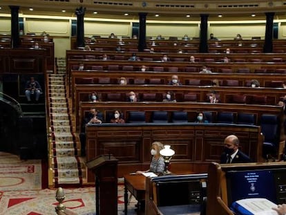 Vista del hemiciclo durante el pleno del Congreso de los Diputados, durante la tramitación de los Presupuestos.