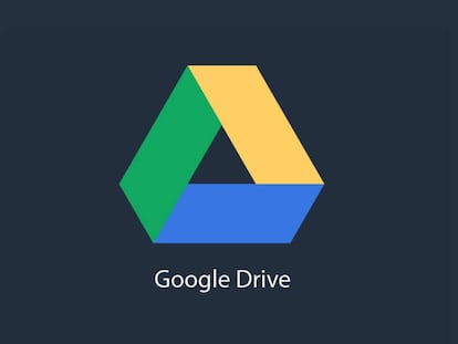 Logo de Google Drive con fondo gris
