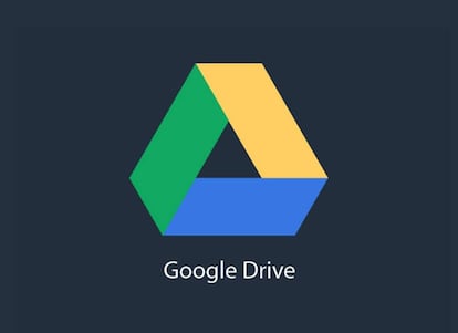 Logo de Google Drive con fondo gris