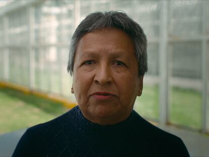 Araceli Vázquez, recluida en el penal de Santa Martha Acatitla, en Ciudad de México, en un fotograma del documental 'La Dama Del Silencio'.