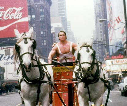Arnold Schwarzenegger en una escena de 'Hercules en Nueva York' (1969).