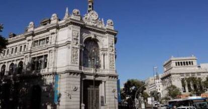  Fachada del Banco de España, en Madrid. 