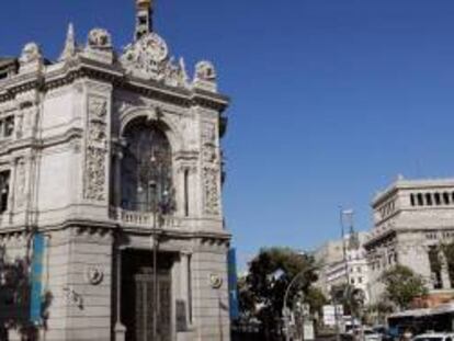  Fachada del Banco de España, en Madrid. 