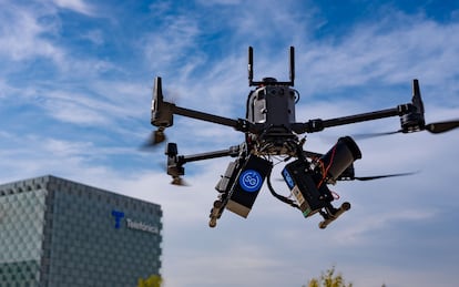 Pruebas de Telefónica con drones.