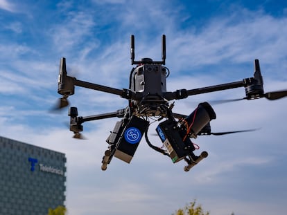 Pruebas de Telefónica con drones.