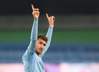 Aymeric Laporte, en uno de los últimos partidos del Manchester City.