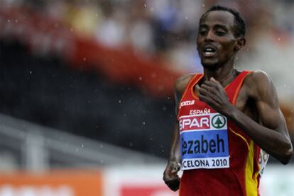 Alemayehu Bezabeh, durante el Europeo de Barcelona 2010.