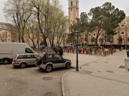 Plaza en la que se ha producido la agresión con arma blanca a un menor de 16 años en Arganzuela.