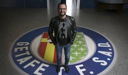 José Bordalás en el estadio del Getafe. 