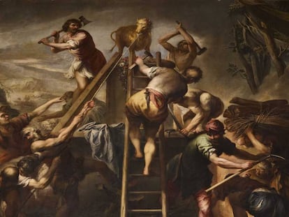 'Moisés ordena la destrucción del becerro de oro', de Andrea Celesti.