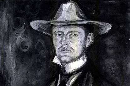 Autorretrato de Edvard Munch.
