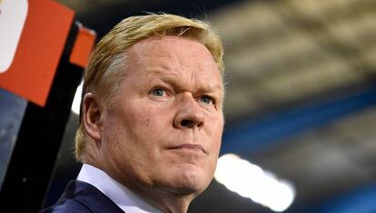 Koeman, durante el amistoso ante Bélgica.