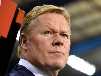 Koeman, durante el amistoso ante Bélgica.