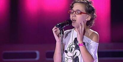 Iraila, concursante de 'La Voz Kids'.