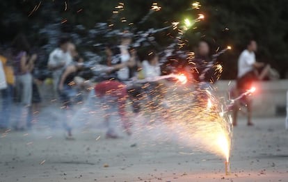 Verbena de Sant Joan en Barcelona.