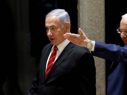 El presidente de Israel, Reuven Rivlin, y Benjamín Netanyahu, el día 25 en Jerusalén.