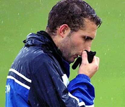 Baraja, durante el entrenamiento del pasado miércoles.