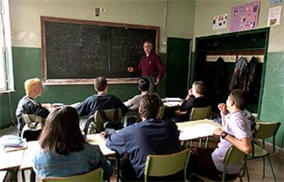 Clase en un instituto de Barcelona.