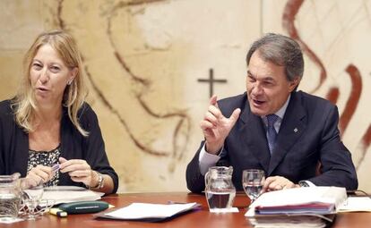 El presidente de la Generalitat, Artur Mas, y la vicepresidenta, Neus Munté, en una imagen de archivo.