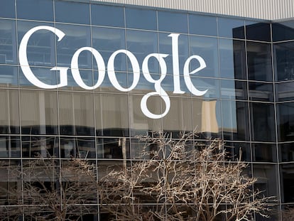 Google's logo displayed on its headquarters in Mountain View, California