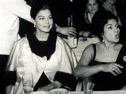 Ava Gardner y Lola Flores, en Madrid en noviembre de 1960.