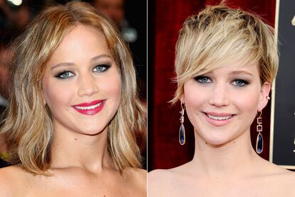 El pelo de Jennifer Lawrence ha pasado por varias longitudes y tonos. Su última elección: el pixie con flequillo.