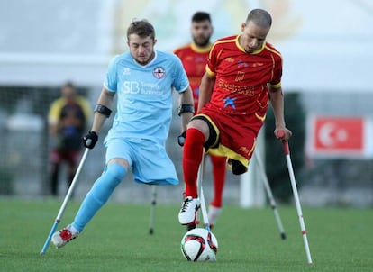 Ihab Ettalib durante un partido de la Selección Española de Amputados.