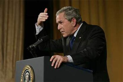Bush, en un momento de su discurso de hoy.