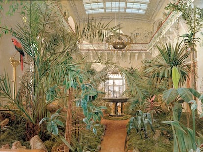 'El jardín de invierno en el Palacio de Invierno en San Petersburgo', 1840, obra de Mikhail Ivanovich Antonov.