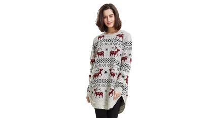 Jersey navideño casual para mujer, dos colores