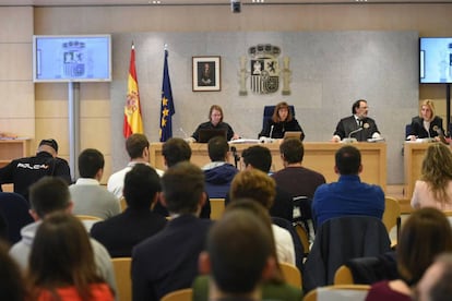  Inicio del juicio del caso Alsasua, en la Audiencia Nacional, el 16 de abril. POOL (Europa Press)