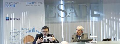 Alberto Dur&aacute;n, presidente de Ilunion, junto con Pedro Navarro, vicepresidente de la Fundaci&oacute;n Esade.