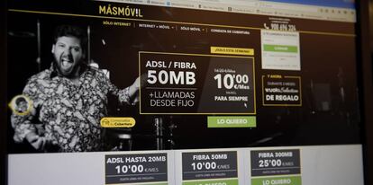 Página web de MasMóvil.