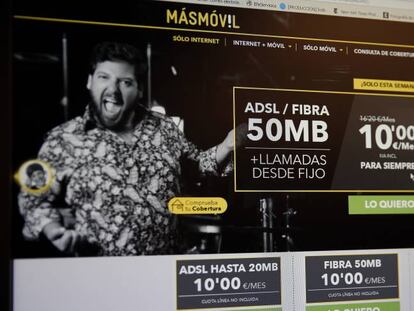 Página web de MasMóvil.