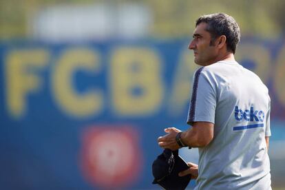 Valverde, en la Ciudad Deportiva del Barcelona.