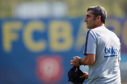 Valverde, en la Ciudad Deportiva del Barcelona. 