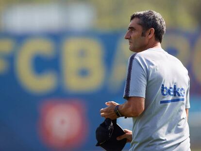 Valverde, en la Ciudad Deportiva del Barcelona. 