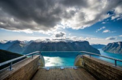 Mirador de Stegastein, en el fiordo Sogn.