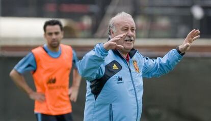 Del Bosque, en el entrenamiento de la selecci&oacute;n