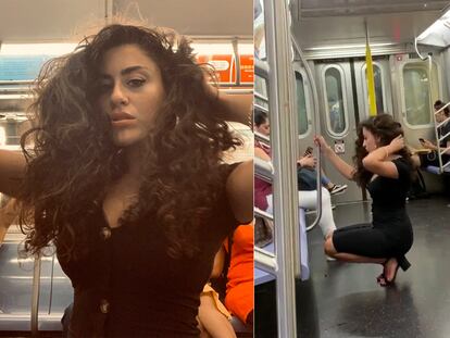 Twitter se rinde ante el selfie en el metro de la viajera más audaz del verano