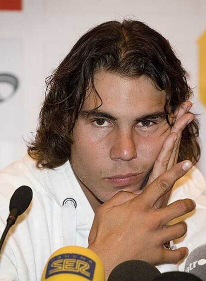 Rafa Nadal, durante su conferencia de prensa de ayer.