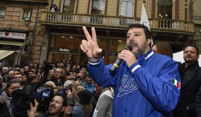 Matteo Salvini, durante un acto en Roma el pasado día 11.