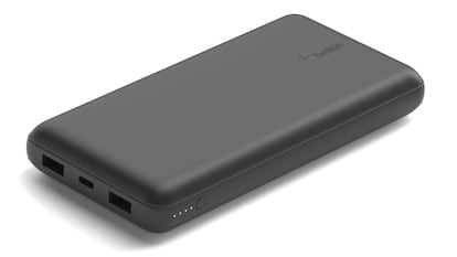 FIESTA OFERTAS PRIME. Batería externa Belkin de 20.000 mAh. Carga hasta tres dispositivos a la vez. SOLO 19,99€ (28% DE DESCUENTO)