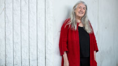 British historian Mary Beard in London Bridge.