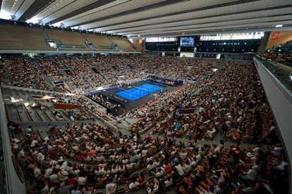 La Philippe Chatrier, pista central de Roland Garros, durante el torneo de Premier Padel.