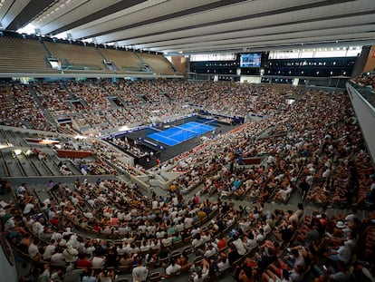 La Philippe Chatrier, pista central de Roland Garros, durante el torneo de Premier Padel.
